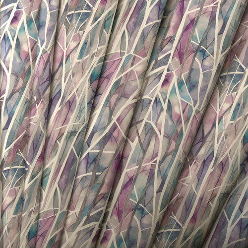 Floral Purple M2M - Woodbury Printed Cotton Made to Measure Roman Blinds Loganberry Voyage Maison