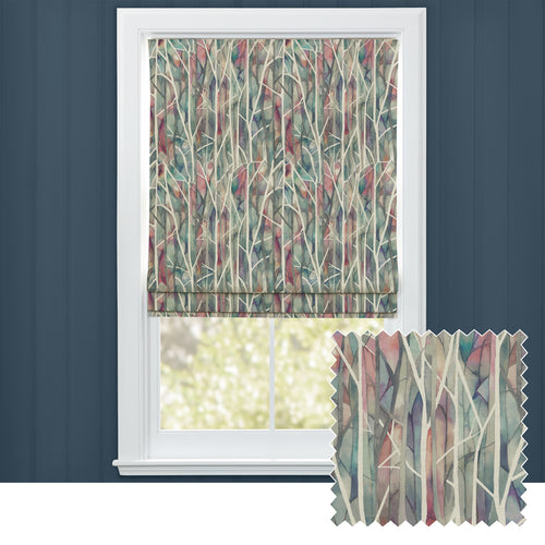 Floral Green M2M - Woodbury Printed Cotton Made to Measure Roman Blinds Pomegranate Voyage Maison