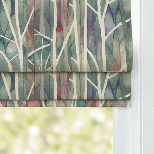 Floral Green M2M - Woodbury Printed Cotton Made to Measure Roman Blinds Pomegranate Voyage Maison