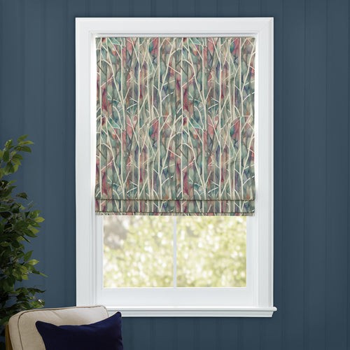 Floral Green M2M - Woodbury Printed Cotton Made to Measure Roman Blinds Pomegranate Voyage Maison