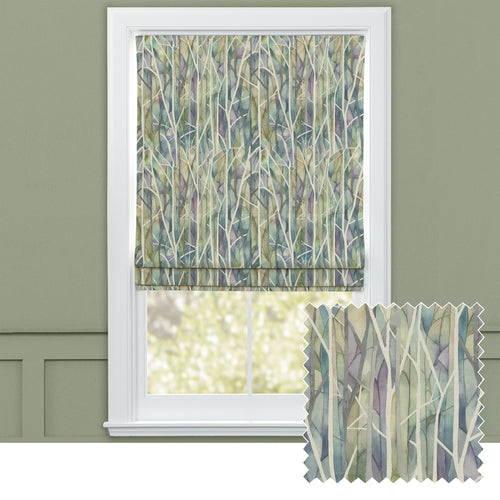 Floral Blue M2M - Woodbury Printed Cotton Made to Measure Roman Blinds Skylark Voyage Maison