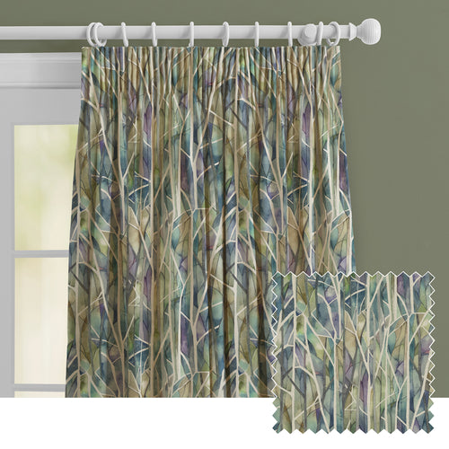 Floral Blue M2M - Woodbury Printed Made to Measure Curtains Skylark Voyage Maison