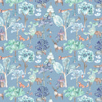 Woodland Adventures Printed Cotton Fabric (By The Metre) Denim