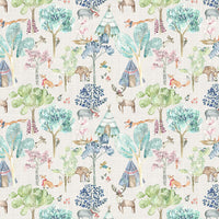  Samples - Woodland Adventures Printed Fabric Sample Swatch Oat Voyage Maison