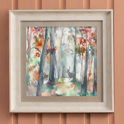 Animal Orange Wall Art - Woodland Stag  Framed Print Birch Voyage Maison