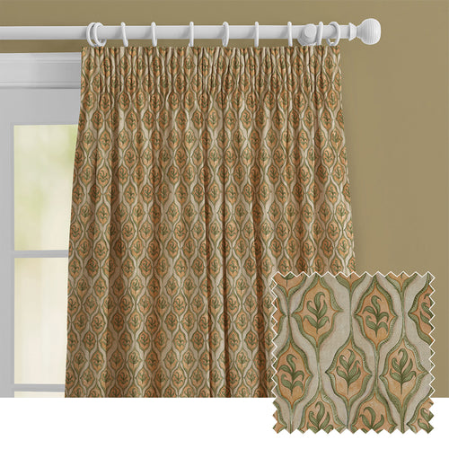 Geometric Orange M2M - Zephyr Printed Cotton Made to Measure Curtains Sunset Voyage Maison