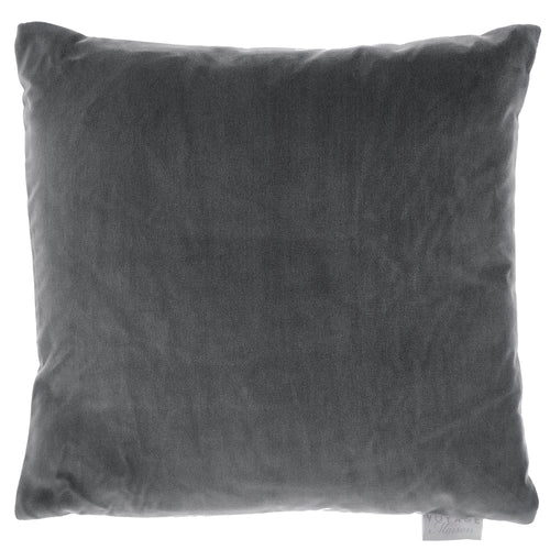 Plain Blue Cushions - Zircon Velvet Feather Cushion Pewter Voyage Maison